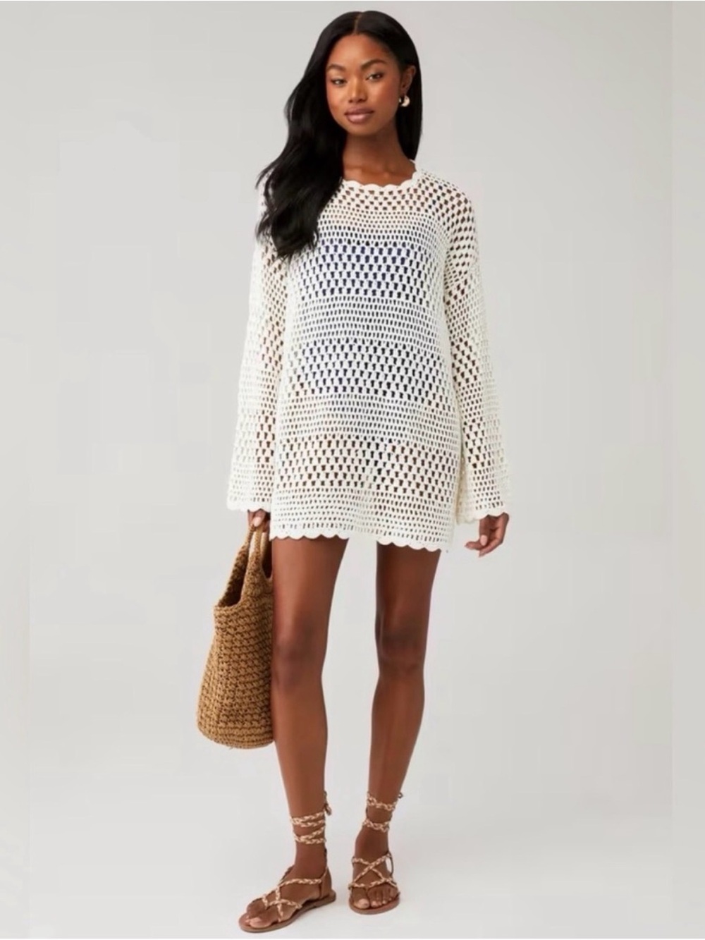 Show Me Your MuMu Paula Pullover White Crochet